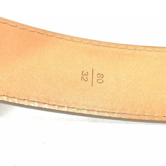 LOUIS VUITTON Epi LV buckle Accessories belt Epi Leather White/SilverHardware main image 12